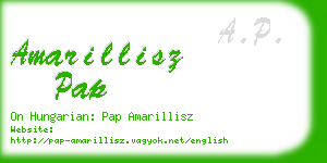 amarillisz pap business card